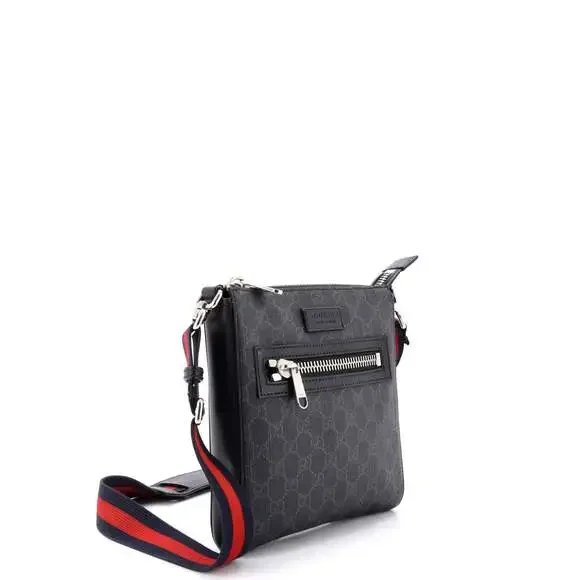 Gucci Web Strap Front Zip Messenger Bag #237626G91B - Picture 2 of 7